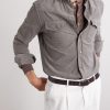 Cutaway-Collar Cotton-Corduroy Western Shirt - CU Cutaway-Collar Cotton-Corduroy Western Shirt - CU