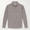 Cutaway-Collar Cotton-Corduroy Western Shirt Cutaway-Collar Cotton-Corduroy Western Shirt