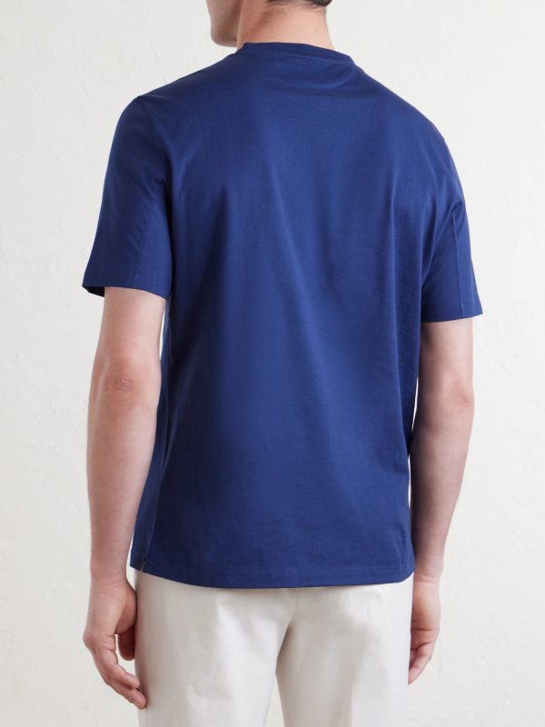 Layered Logo-Print Cotton-Jersey T-Shirt - BK Layered Logo-Print Cotton-Jersey T-Shirt - BK