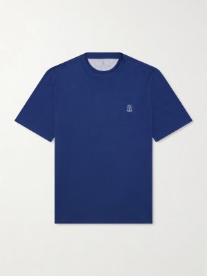 Layered Logo-Print Cotton-Jersey T-Shirt Layered Logo-Print Cotton-Jersey T-Shirt