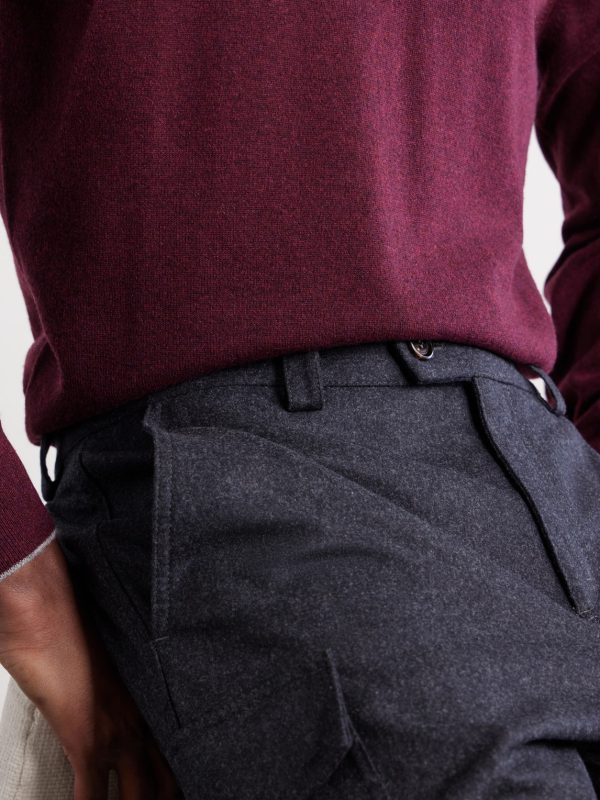 Tapered Virgin Wool Cargo Trousers - CU Tapered Virgin Wool Cargo Trousers - CU