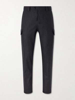 Tapered Virgin Wool Cargo Trousers Tapered Virgin Wool Cargo Trousers