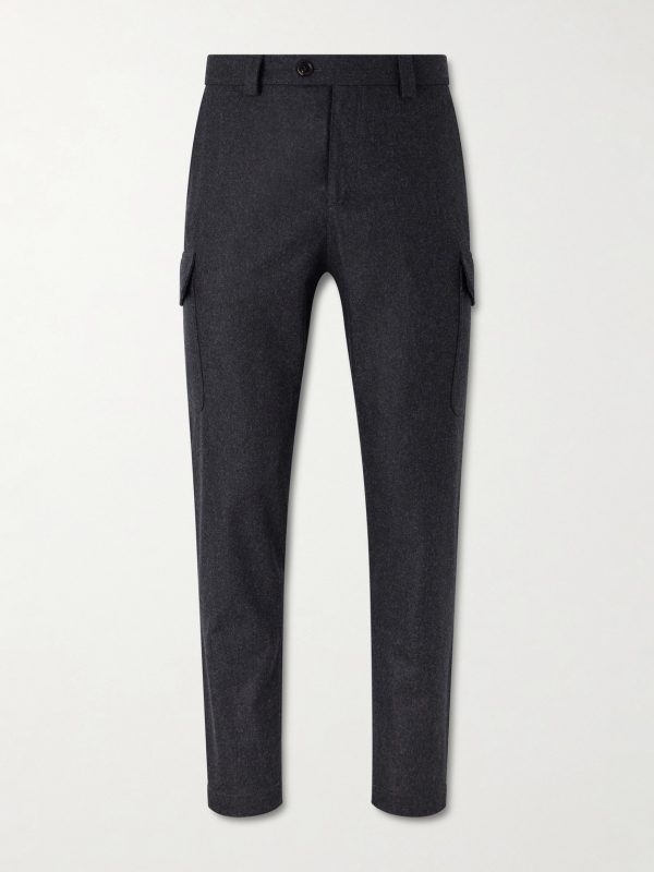 Tapered Virgin Wool Cargo Trousers Tapered Virgin Wool Cargo Trousers