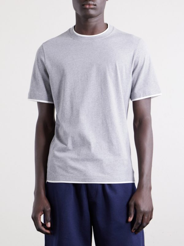 Layered Cotton-Jersey T-Shirt - FR Layered Cotton-Jersey T-Shirt - FR