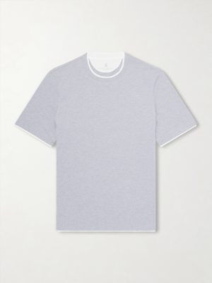 Layered Cotton-Jersey T-Shirt Layered Cotton-Jersey T-Shirt