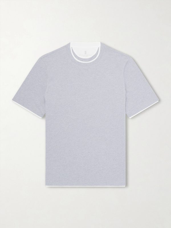 Layered Cotton-Jersey T-Shirt Layered Cotton-Jersey T-Shirt