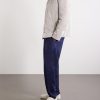 Tapered Pleated Virgin Wool-Flannel Drawstring Trousers - OU Tapered Pleated Virgin Wool-Flannel Drawstring Trousers - OU