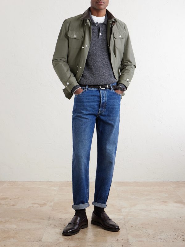 Alpaca-Blend Polo Sweater - OU