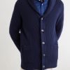 Shawl-Collar Ribbed Cotton Cardigan - FR Shawl-Collar Ribbed Cotton Cardigan - FR
