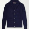 Shawl-Collar Ribbed Cotton Cardigan Shawl-Collar Ribbed Cotton Cardigan