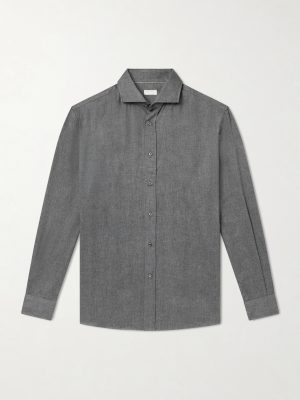 Herringbone Cotton and Lyocell-Blend Shirt
