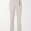 Tapered Pleated Cotton-Corduroy Trousers Tapered Pleated Cotton-Corduroy Trousers