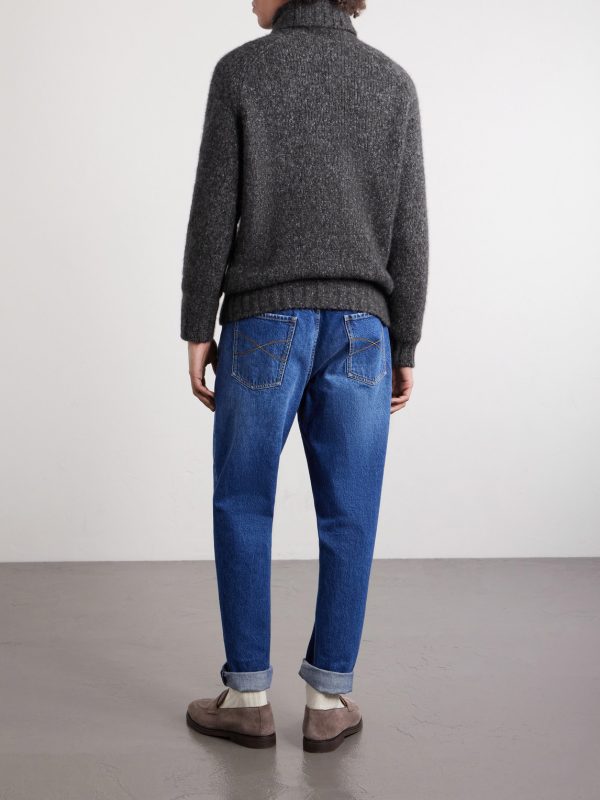 Ribbed Cashmere and Silk-Blend Rollneck Sweater - BK Ribbed Cashmere and Silk-Blend Rollneck Sweater - BK