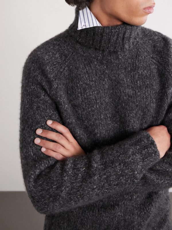 Ribbed Cashmere and Silk-Blend Rollneck Sweater - CU Ribbed Cashmere and Silk-Blend Rollneck Sweater - CU
