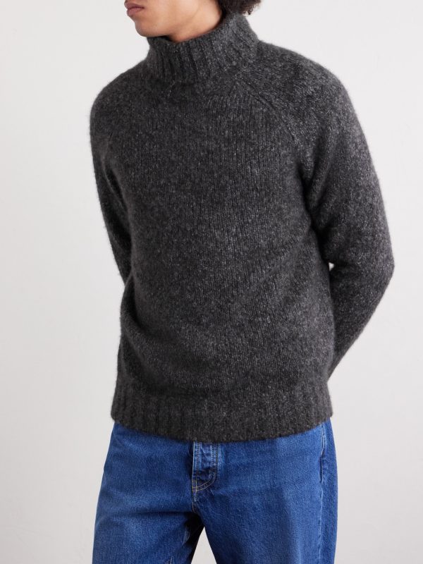 Ribbed Cashmere and Silk-Blend Rollneck Sweater - FR Ribbed Cashmere and Silk-Blend Rollneck Sweater - FR