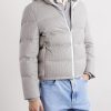 Quilted Herringbone Cashmere and Silk-Blend Hooded Down Jacket - FR Quilted Herringbone Cashmere and Silk-Blend Hooded Down Jacket - FR