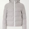 Quilted Herringbone Cashmere and Silk-Blend Hooded Down Jacket Quilted Herringbone Cashmere and Silk-Blend Hooded Down Jacket