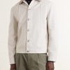 Leather-Trimmed Denim Jacket - FR