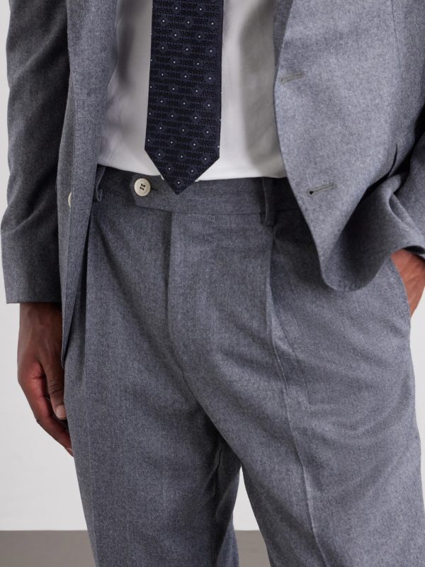Straight-Leg Pleated Wool Trousers - CU