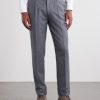 Straight-Leg Pleated Wool Trousers - FR