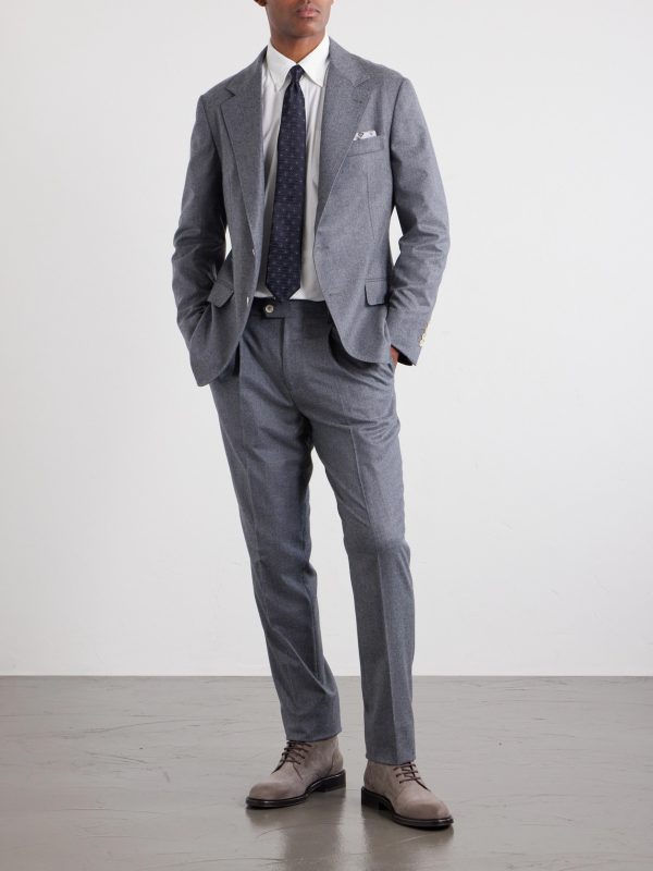 Straight-Leg Pleated Wool Trousers - OU