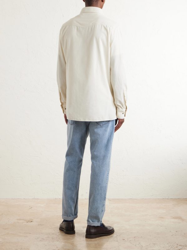 Cutaway-Collar Cotton-Corduroy Western Shirt - BK Cutaway-Collar Cotton-Corduroy Western Shirt - BK