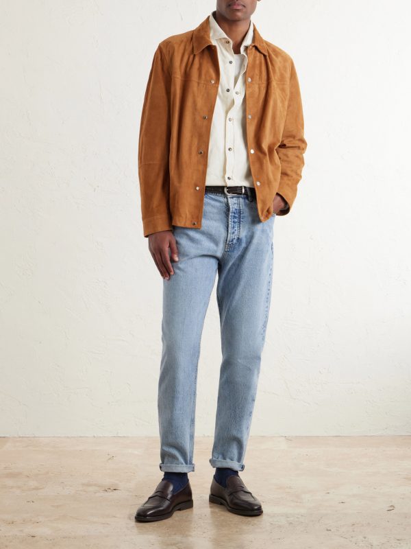 Cutaway-Collar Cotton-Corduroy Western Shirt - OU Cutaway-Collar Cotton-Corduroy Western Shirt - OU