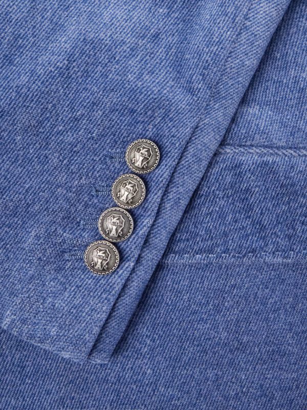 Double-Breasted Cotton-Velvet Suit Jacket - E1 Double-Breasted Cotton-Velvet Suit Jacket - E1