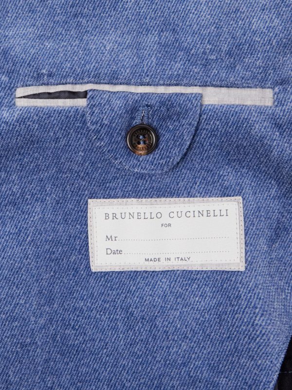 Double-Breasted Cotton-Velvet Suit Jacket - E2 Double-Breasted Cotton-Velvet Suit Jacket - E2