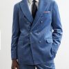 Double-Breasted Cotton-Velvet Suit Jacket - FR Double-Breasted Cotton-Velvet Suit Jacket - FR