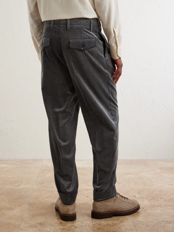 Straight-Leg Cotton-Corduroy Suit Trousers - BK