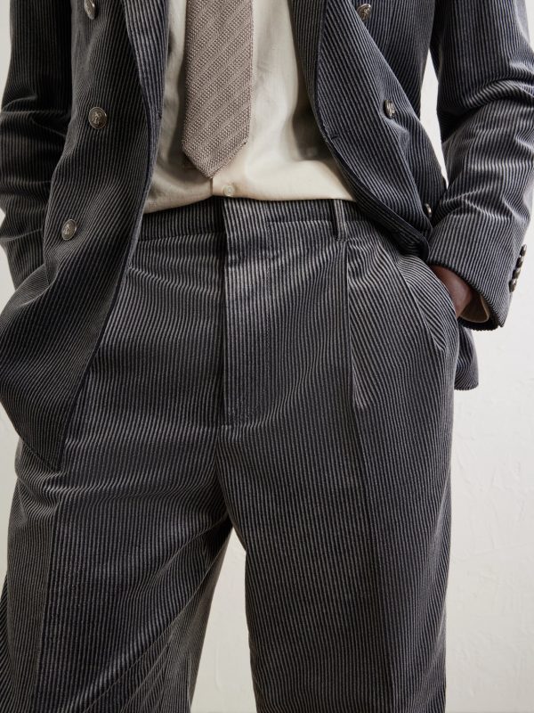 Straight-Leg Cotton-Corduroy Suit Trousers - CU
