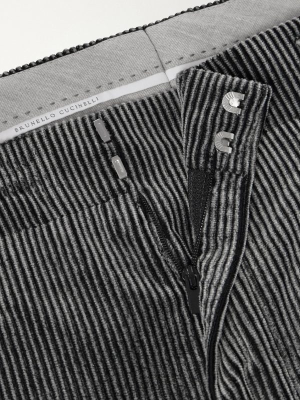 Straight-Leg Cotton-Corduroy Suit Trousers - E1