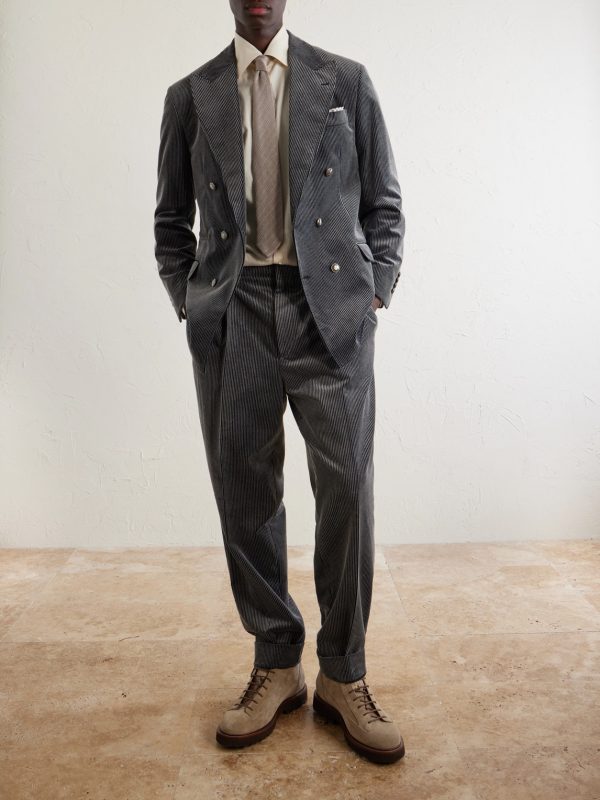 Straight-Leg Cotton-Corduroy Suit Trousers - OU