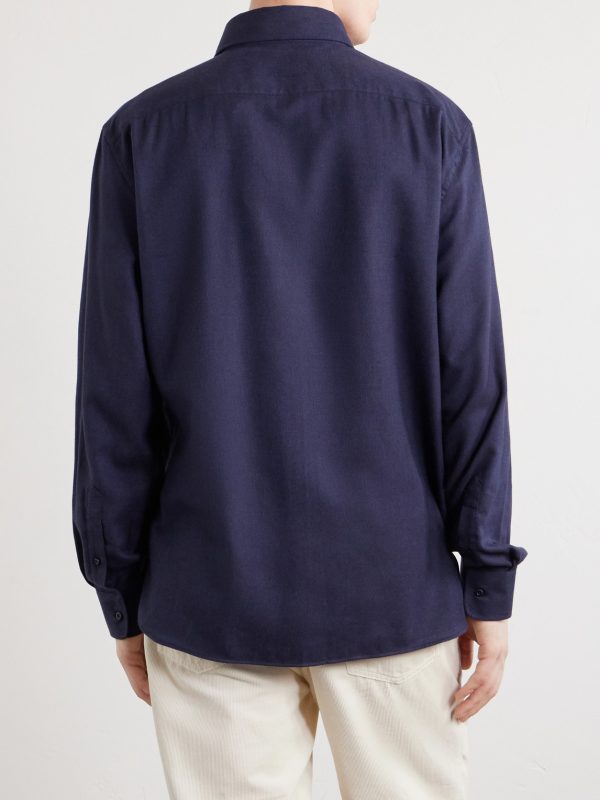 Herringbone Cotton and Lyocell-Blend Shirt - BK