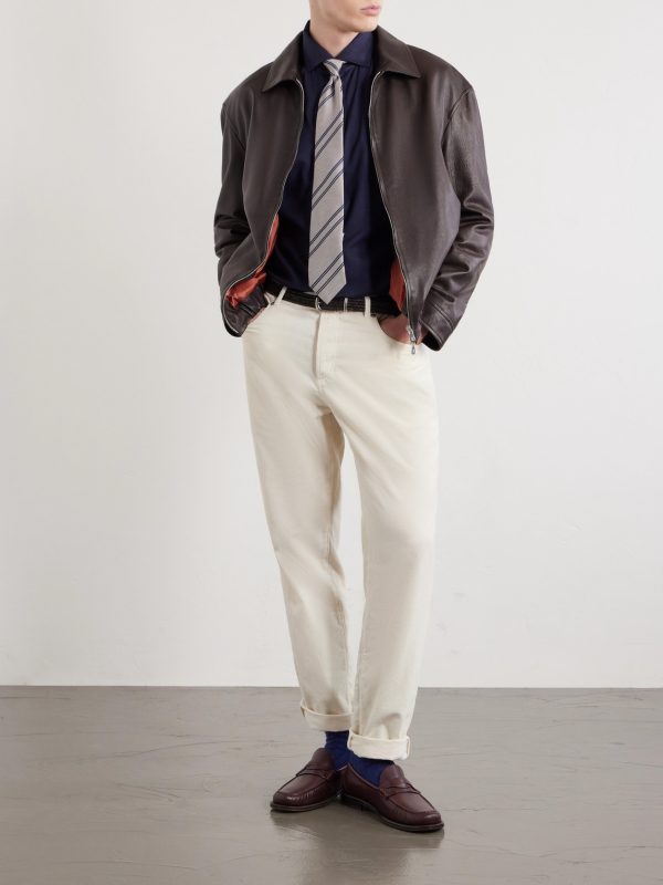 Herringbone Cotton and Lyocell-Blend Shirt - OU
