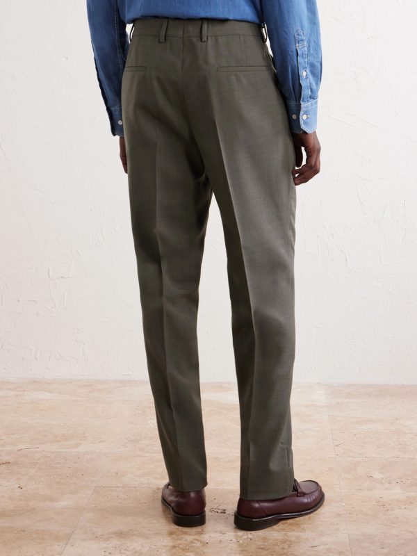 Straight-Leg Wool Suit Trousers - BK