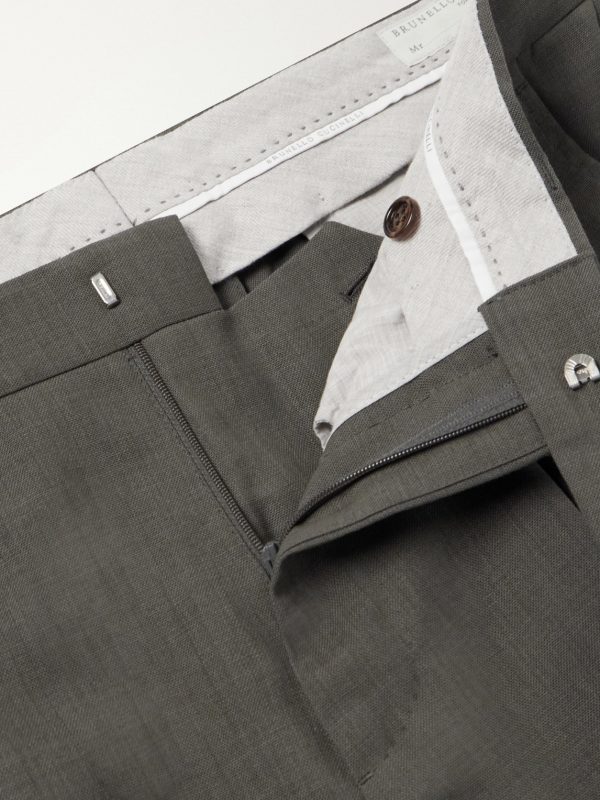 Straight-Leg Wool Suit Trousers - E1