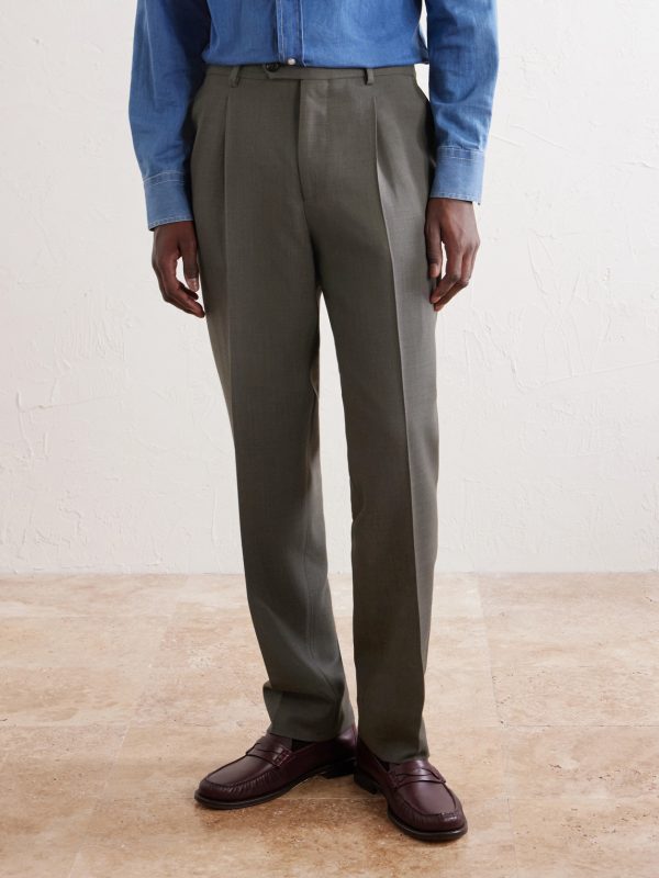 Straight-Leg Wool Suit Trousers - FR
