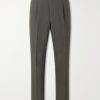 Straight-Leg Wool Suit Trousers