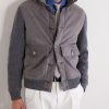 Suede and Knitted Cashmere Jacket - CU Suede and Knitted Cashmere Jacket - CU