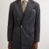 Slim-Fit Double-Breasted Cotton-Corduroy Suit Jacket - FR Slim-Fit Double-Breasted Cotton-Corduroy Suit Jacket - FR