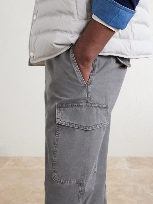 Slim-Fit Tapered Cotton-Twill Cargo Trousers - CU