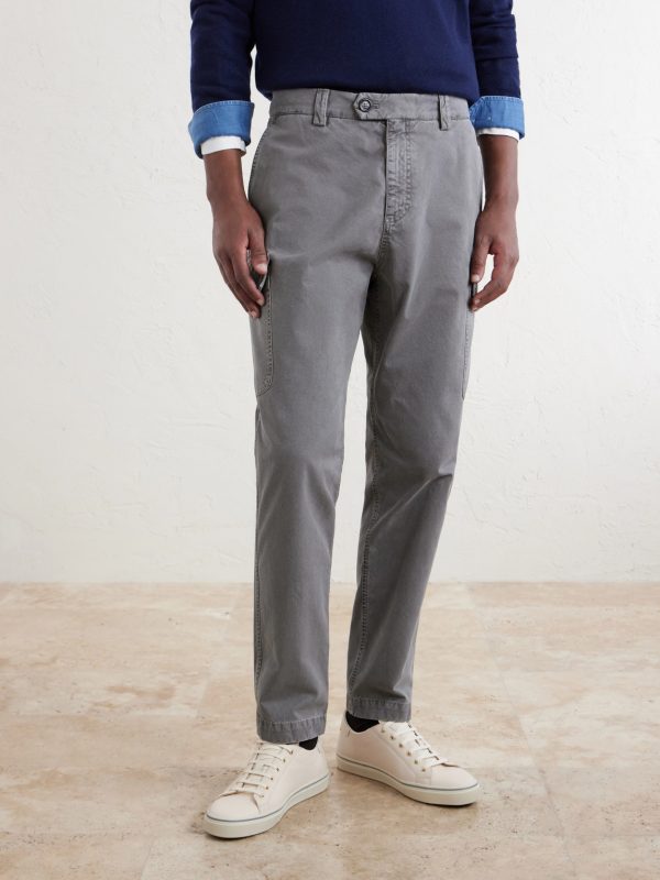 Slim-Fit Tapered Cotton-Twill Cargo Trousers - FR