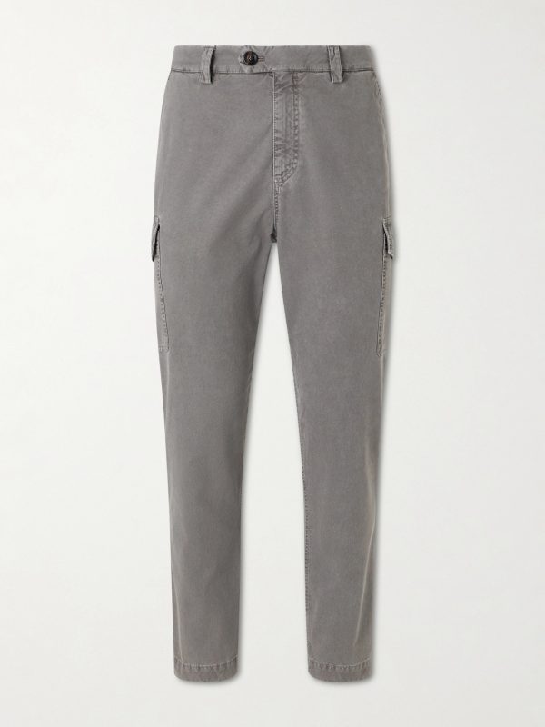 Slim-Fit Tapered Cotton-Twill Cargo Trousers