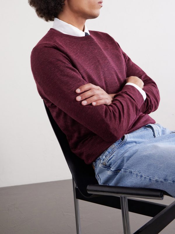 Cashmere, Silk and Linen-Blend Sweater - CU