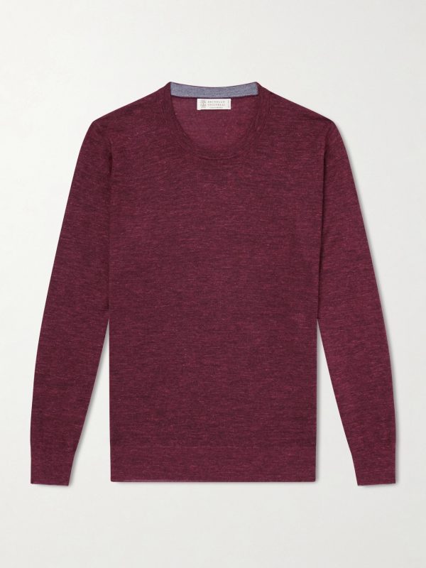 Cashmere, Silk and Linen-Blend Sweater