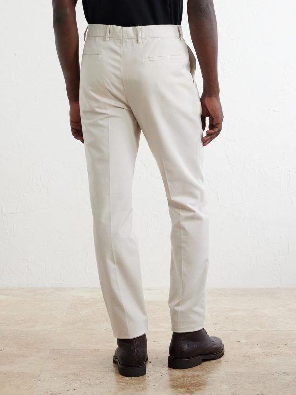 Straight-Leg Pleated Cotton-Twill Trousers - BK Straight-Leg Pleated Cotton-Twill Trousers - BK