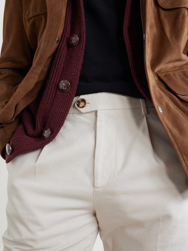 Straight-Leg Pleated Cotton-Twill Trousers - CU Straight-Leg Pleated Cotton-Twill Trousers - CU