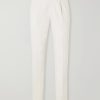 Straight-Leg Pleated Cotton-Twill Trousers Straight-Leg Pleated Cotton-Twill Trousers